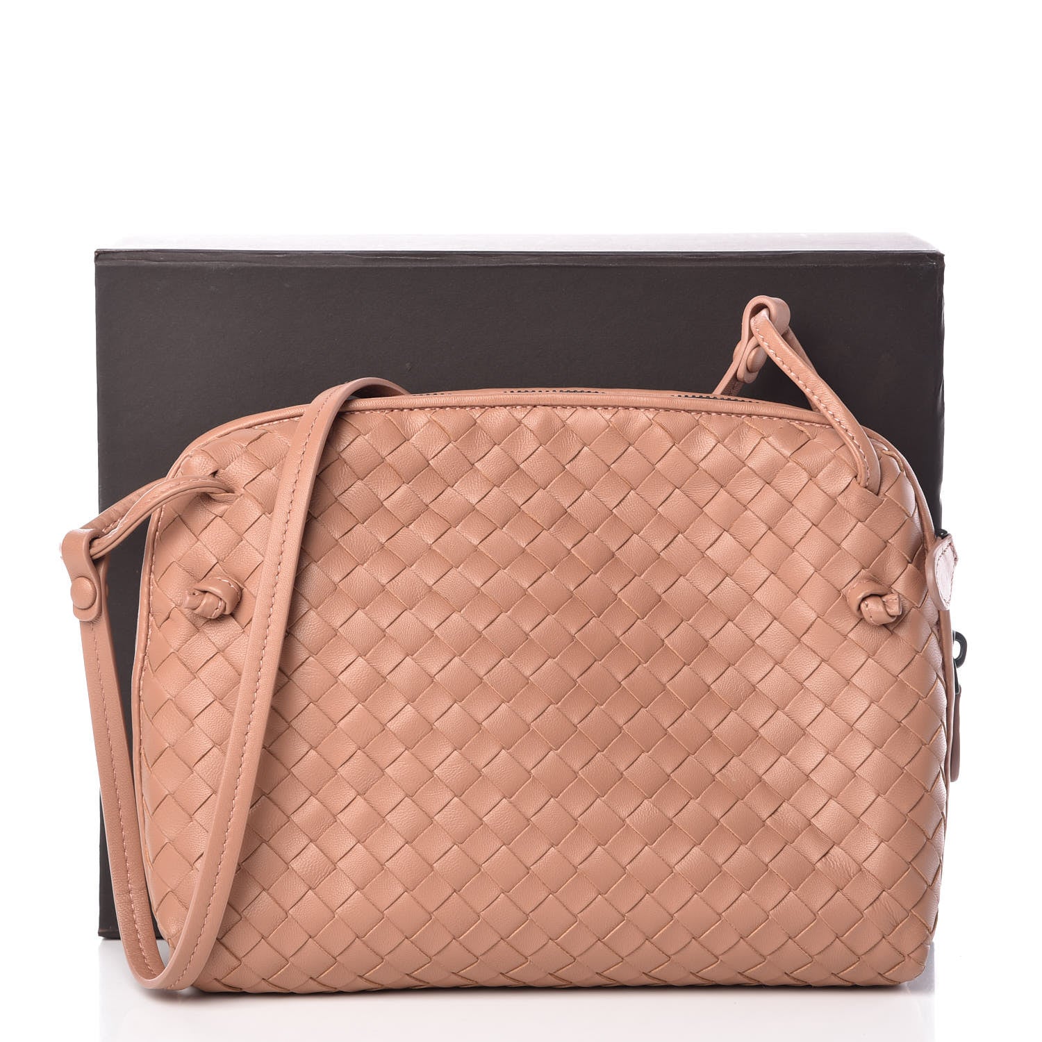 Bottega Veneta Nappa Intrecciato Pillow Crossbody Messenger Dusty Rose 7 of 7