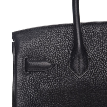 Hermes Taurillon Clemence Birkin 30 Black 26 of 28