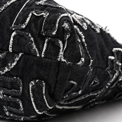 Chanel Denim Patchwork Quilted Chanel 22 Black 11 of 12