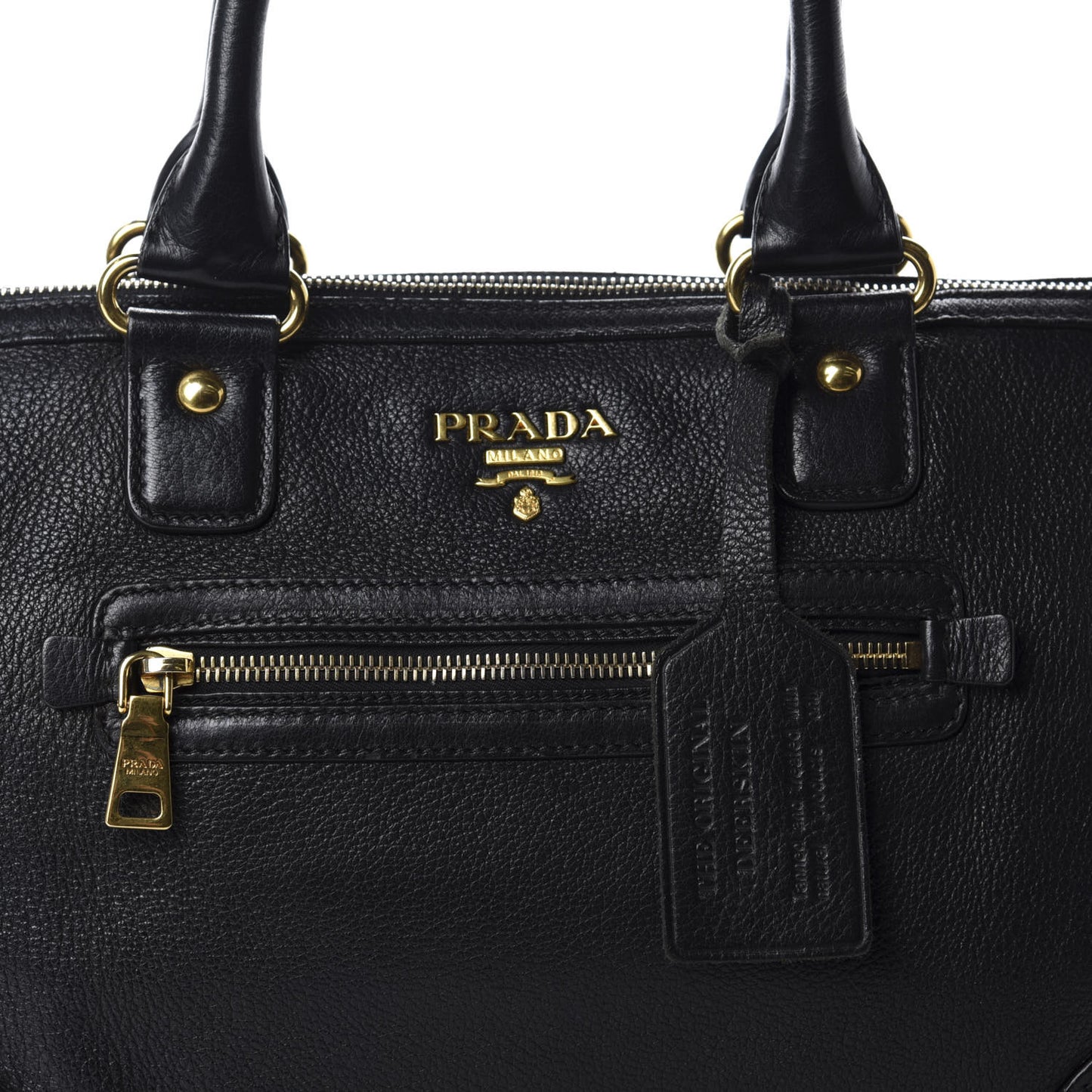 Vitello Daino Shopping Satchel Black
