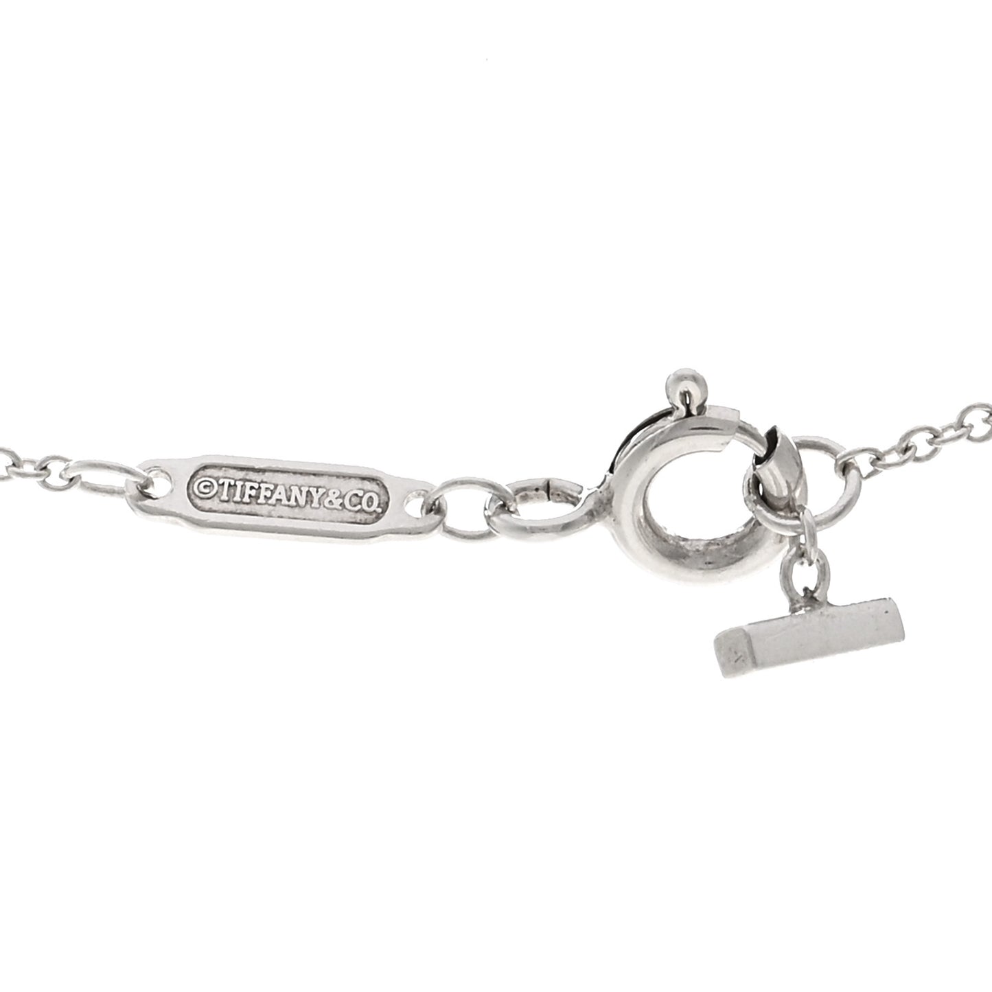 Sterling Silver Large T Smile Pendant Necklace