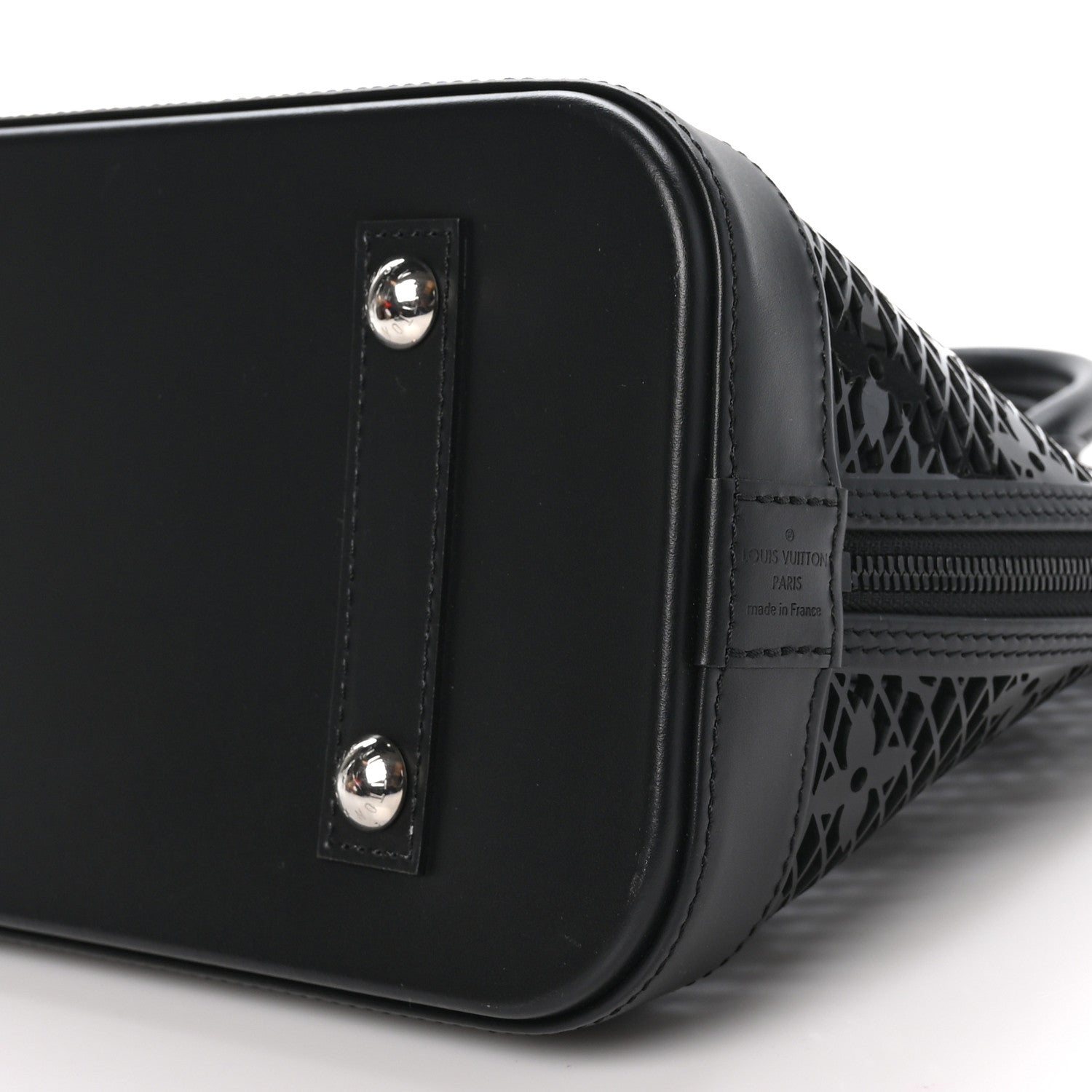 Louis Vuitton Patent Calfskin Laced Monogram Alma PM Black 14 of 14