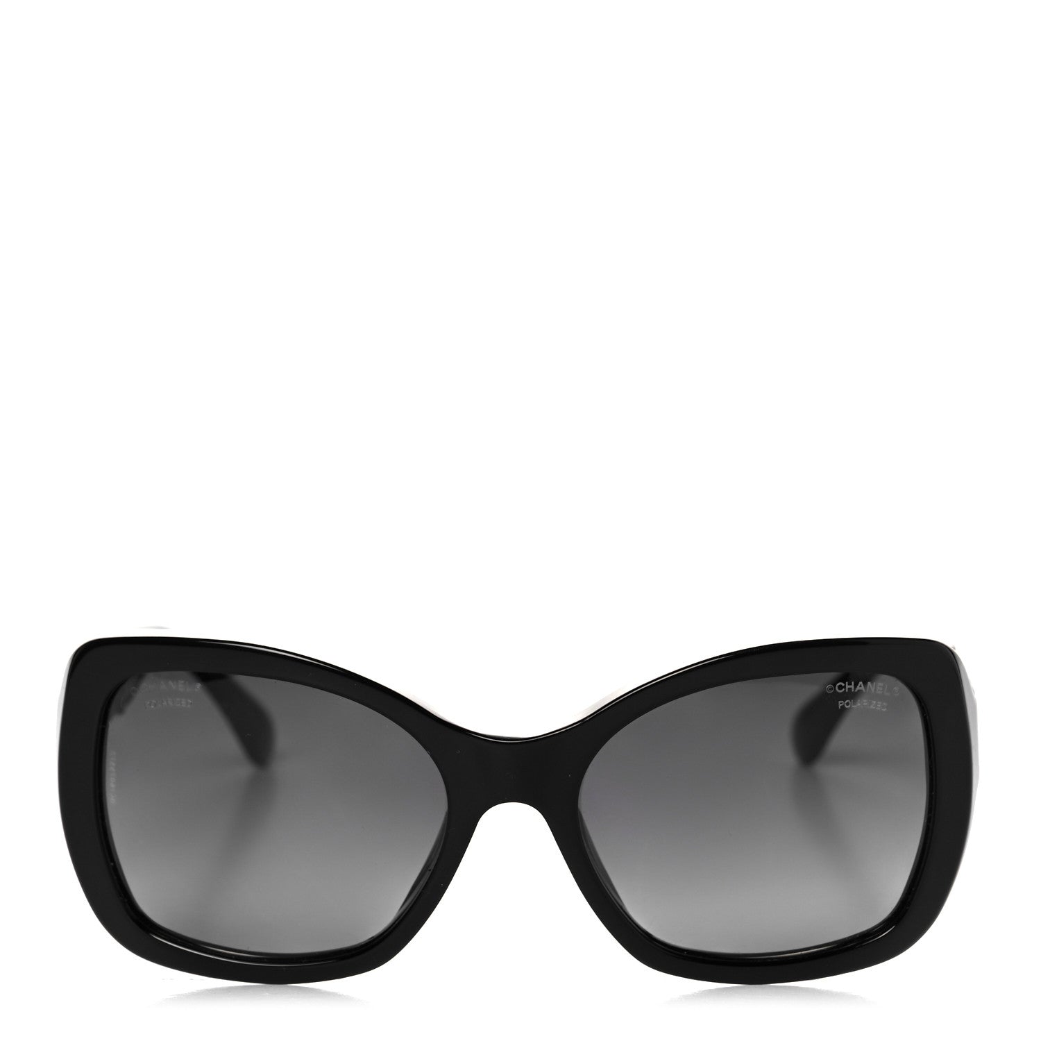 Chanel Acetate Metal Polarized Chain Square Sunglasses 5305 Black 2 of 9