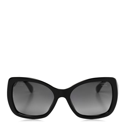 Chanel Acetate Metal Polarized Chain Square Sunglasses 5305 Black 2 of 9