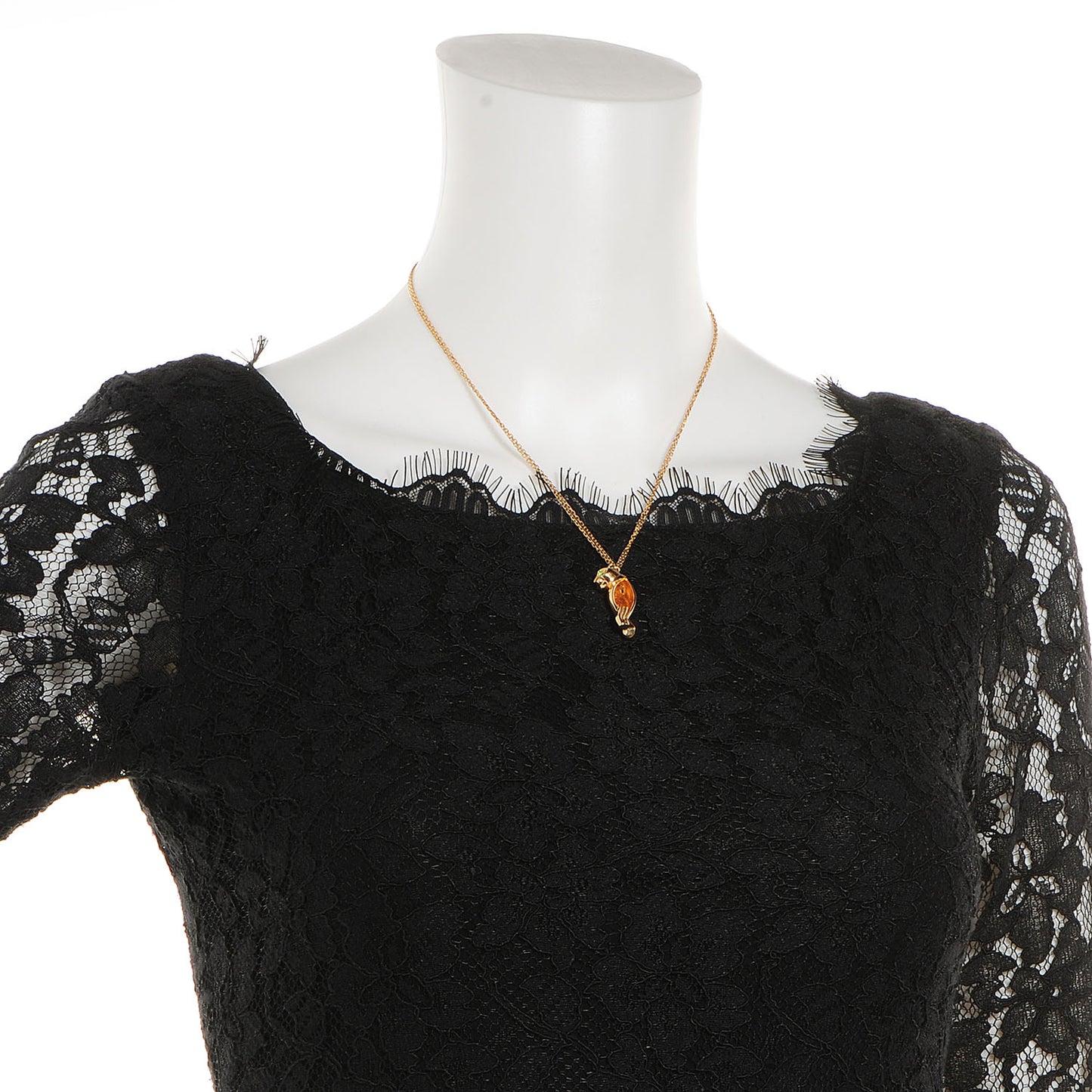 18k Yellow Gold Tsavorite Onyx Panthere de Necklace