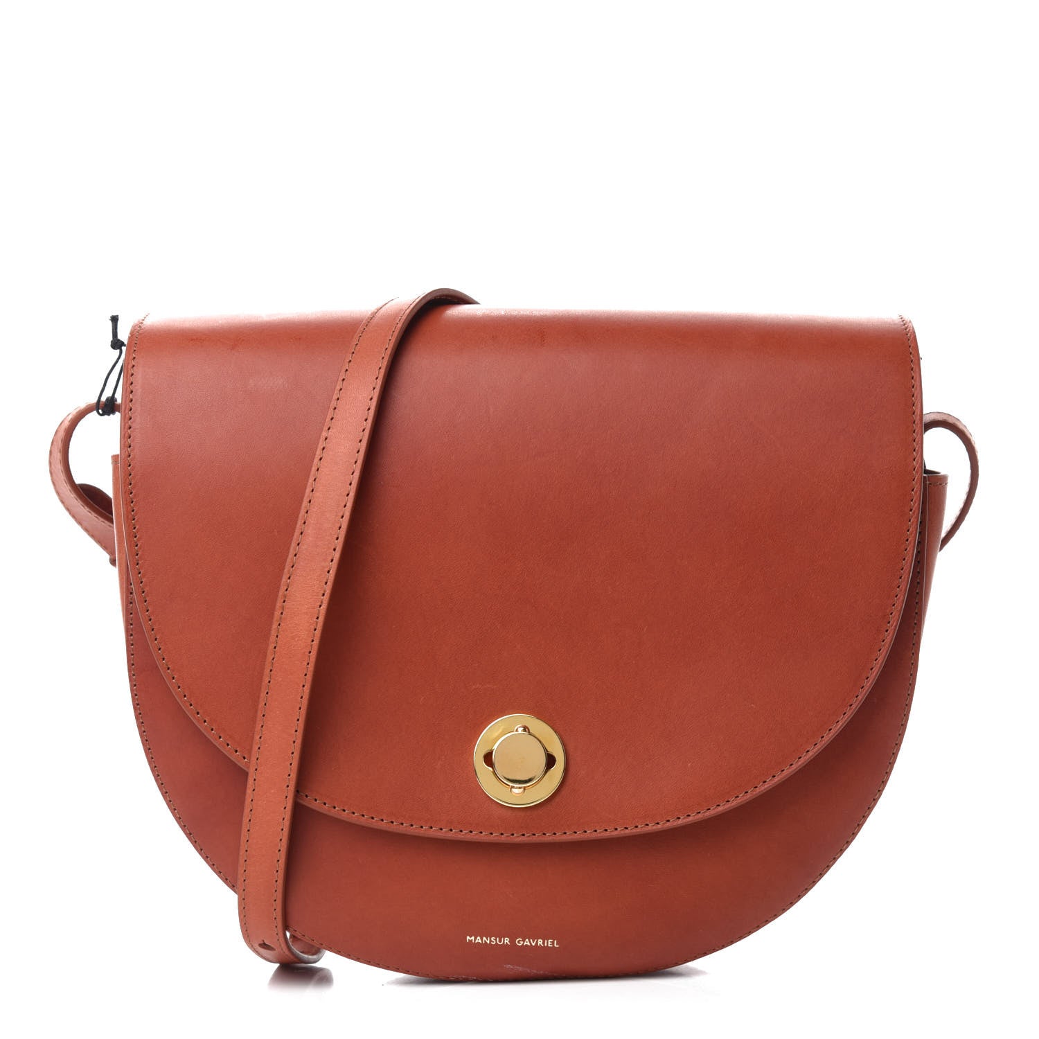 Mansur Gavriel Vegetable Tanned Saddle Crossbody Bag Brandy 1 of 10