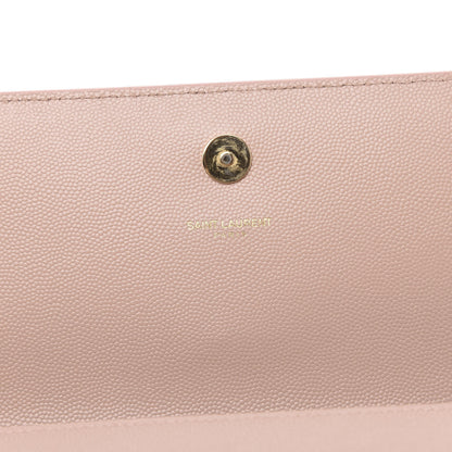 Saint Laurent Grain De Poudre Classic Monogram Cassandre Clutch Blush 7 of 10