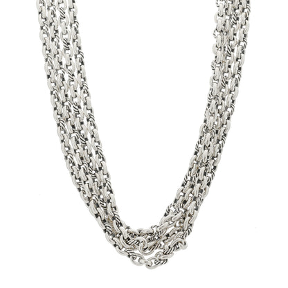 David Yurman Sterling Silver Cable Link Chain Necklace 72" 1 of 4