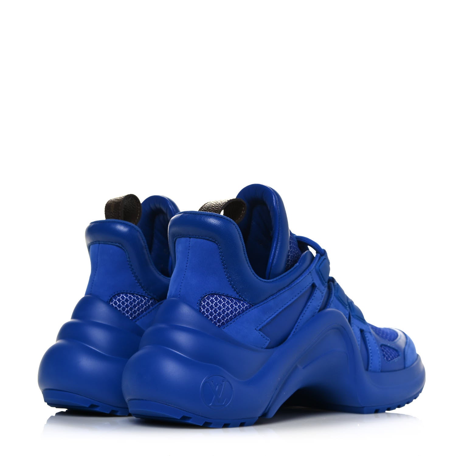 Louis Vuitton Calfskin Technical Nylon LV Archlight Sneakers 35 Blue 4 of 9