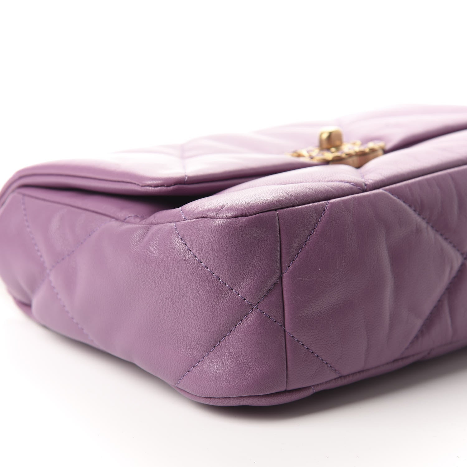 Chanel Goatskin Quilted Medium Chanel 19 Flap Violet Purple 6 of 10