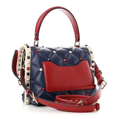 Valentino Garavani Nappa Medium Candystud Top Handle Bag Navy 3 of 10