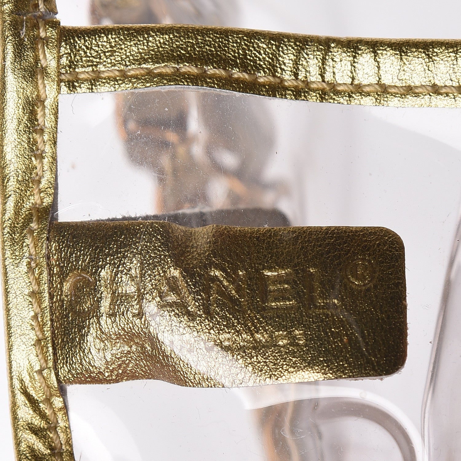 Chanel Lambskin Vinyl Large Naked Flap Gold 7 of 11