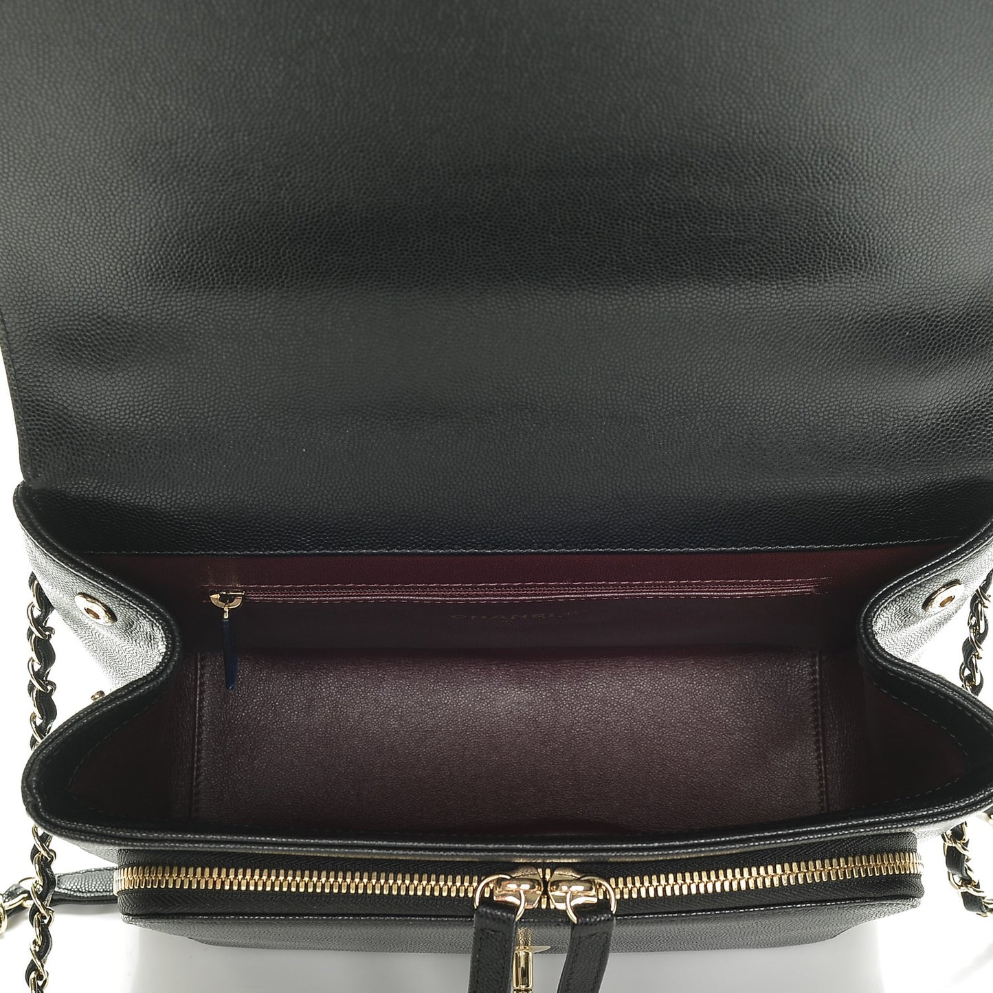 Caviar Quilted Large Business Affinity Flap Black