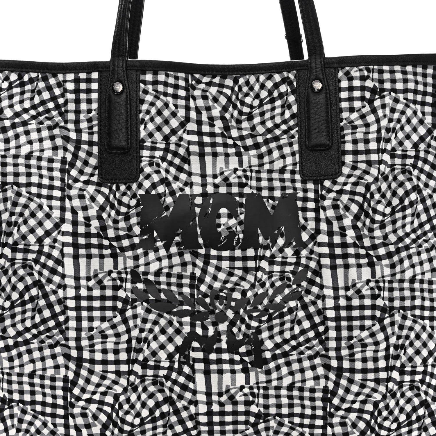 MCM Visetos Large Liz Reversible Shopper Tote Black 10 of 14
