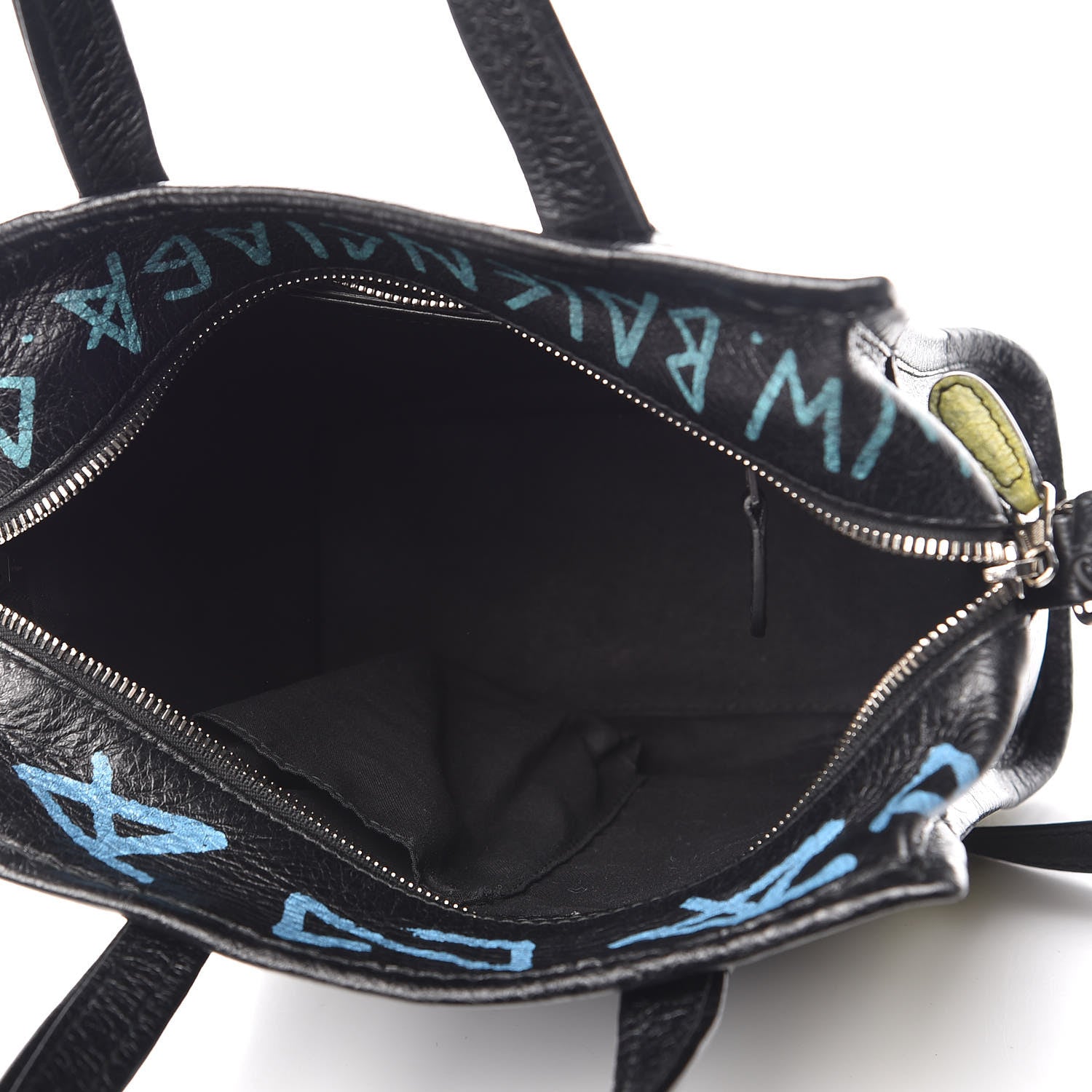 Balenciaga Agneau Arena Graffiti All Over XS Bazar Shopper Tote Black Multicolor 6 of 12