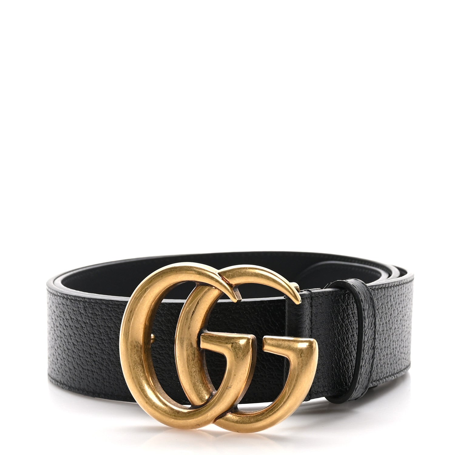 Gucci Textured Calfskin Double G 40mm Belt 105 42 Black 1 of 5