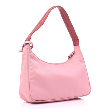 Prada Tessuto Nylon Saffiano Mini Re-Edition 2000 Bag Rosa 3 of 11