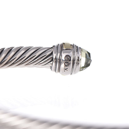 David Yurman Sterling Silver 14K Yellow Gold Prasiolite 5mm Cable Classics Bracelet 3 of 4