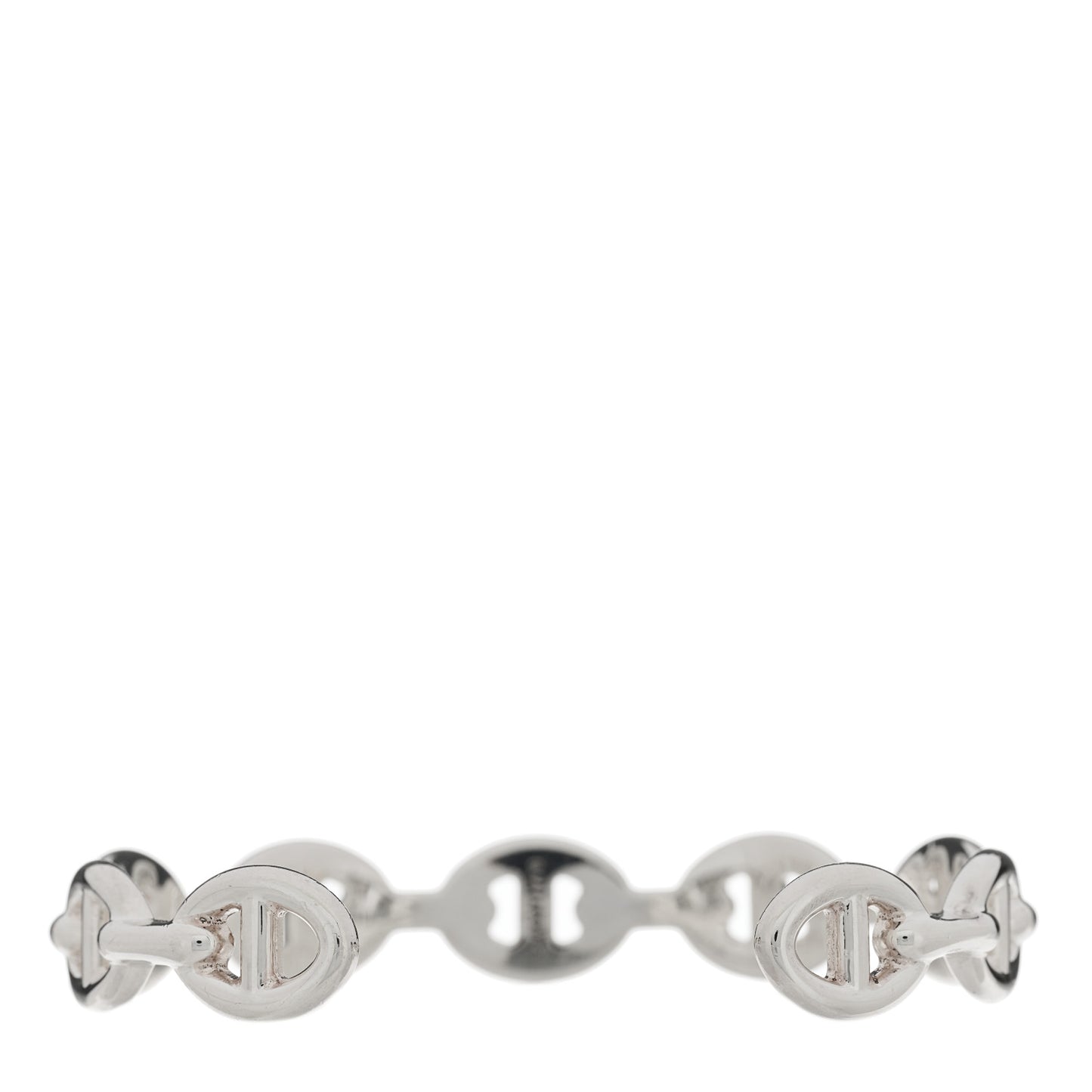 Sterling Silver MM Chaine d'Ancre Enchainee Cuff Bracelet ST