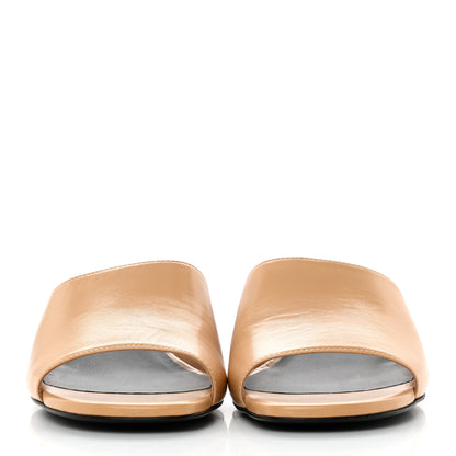 Chanel Shiny Goatskin Pearl Mule 39.5 Beige 2 of 10