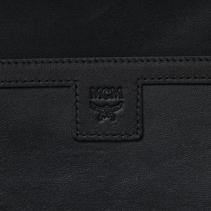 MCM Grained Calfskin Visetos Color Splash Medium Backpack Black Dahlia Purple Summer Green 6 of 8