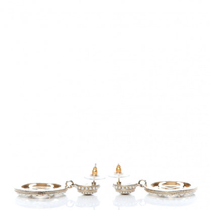 Chanel Pearl CC Drop Earrings Light Gold 3 of 5
