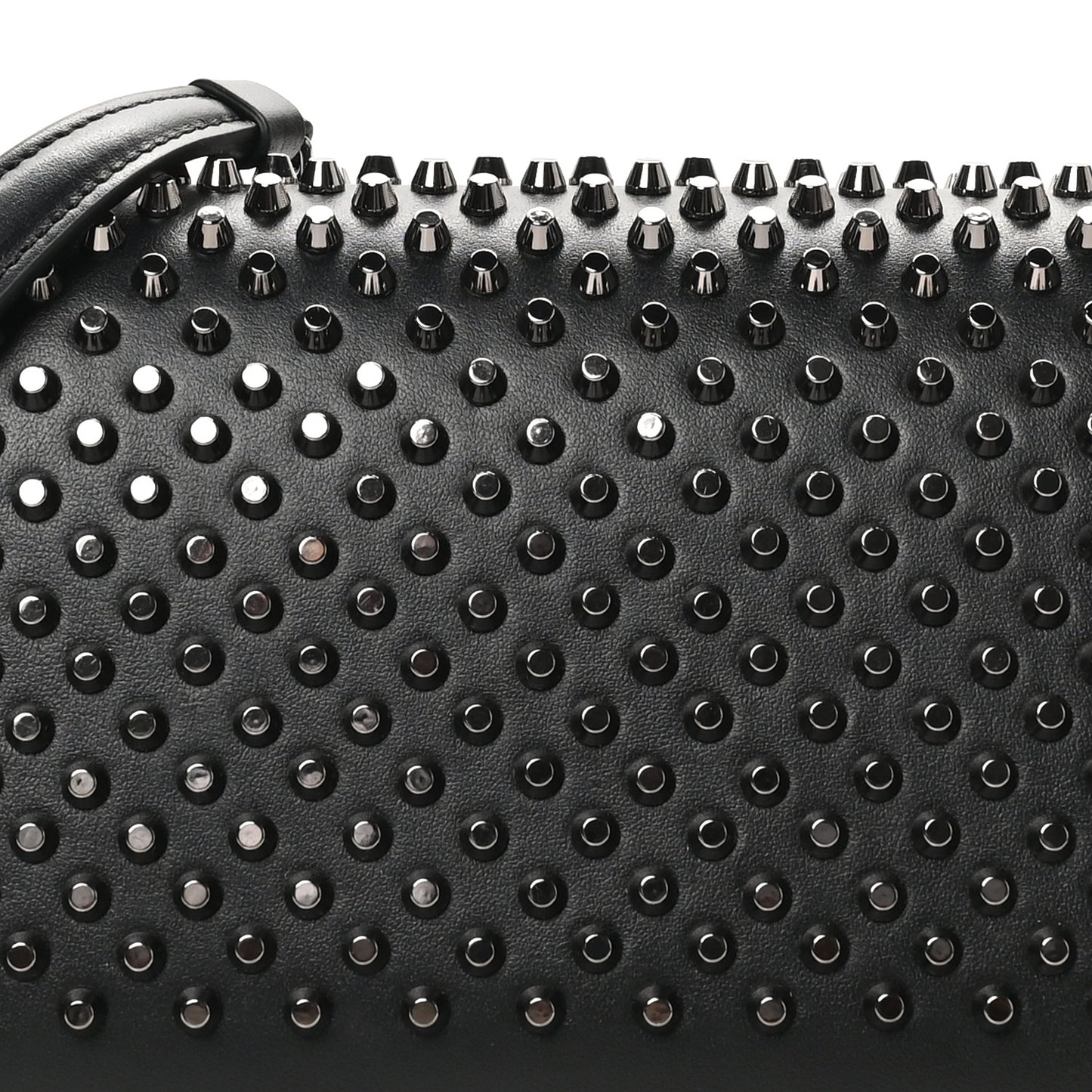 Calfskin Patent Spikes Paloma Clutch Black