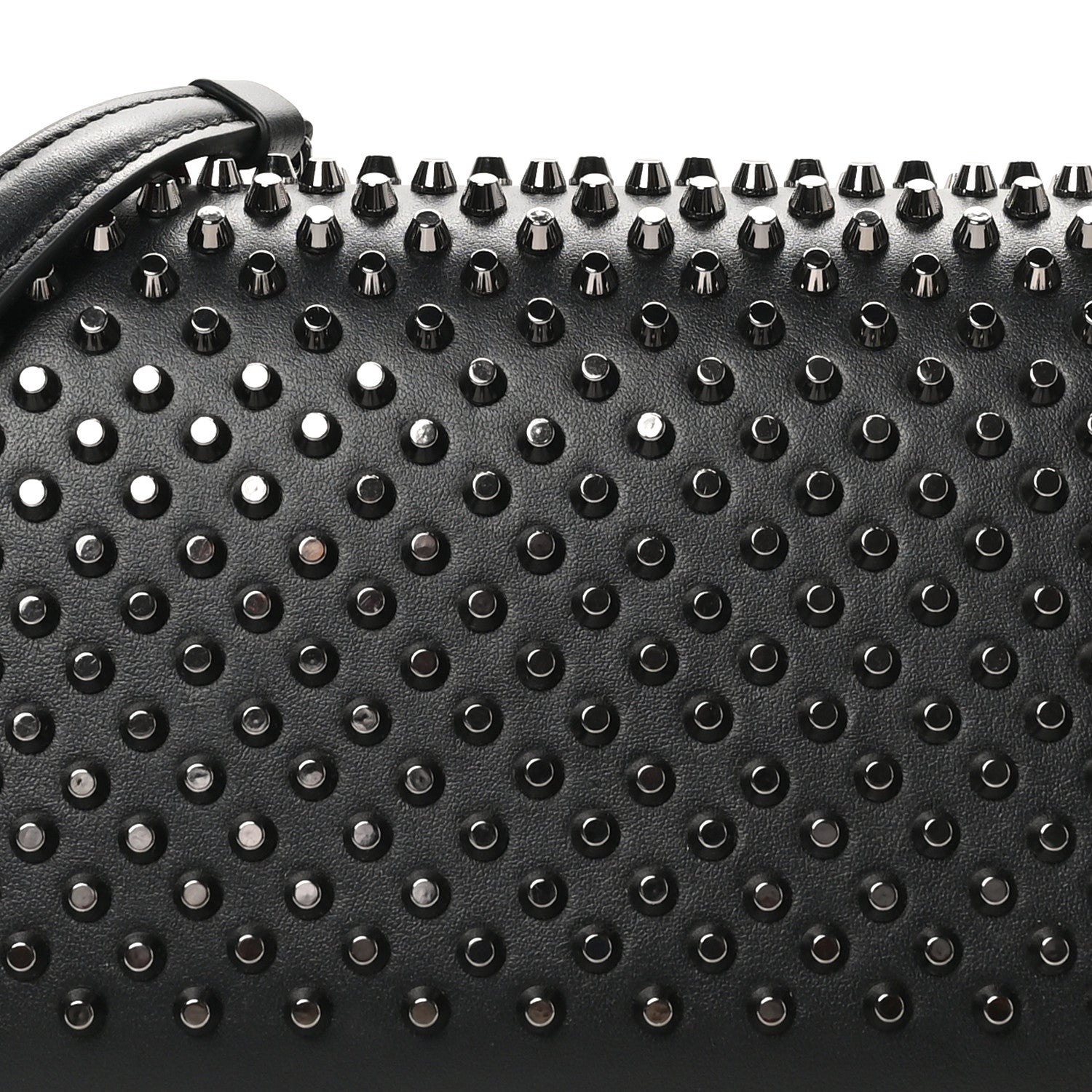 Christian Louboutin Calfskin Patent Spikes Paloma Clutch Black 7 of 9