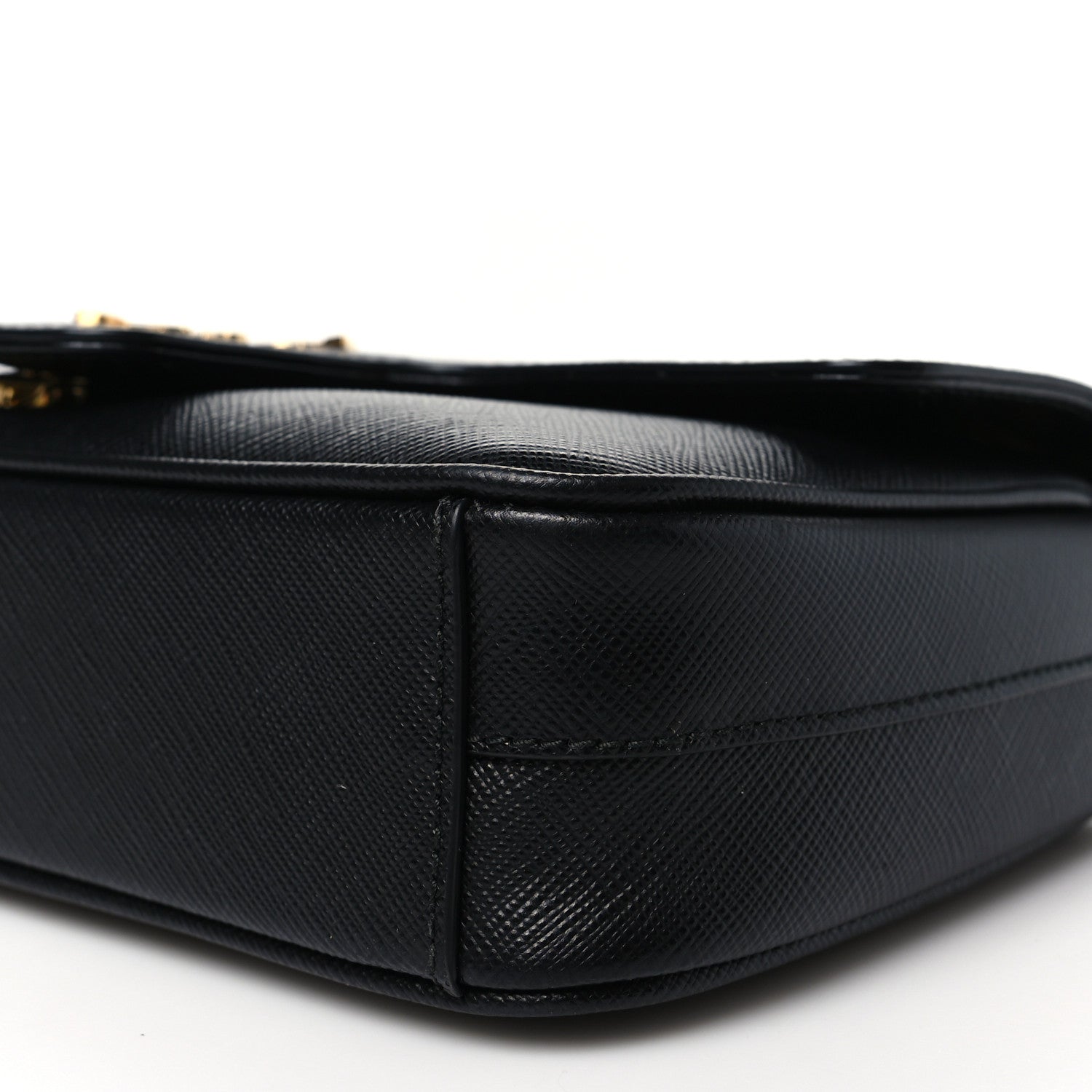 Prada Saffiano Flap Shoulder Bag Black 8 of 8