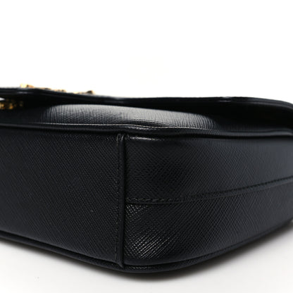 Prada Saffiano Flap Shoulder Bag Black 8 of 8