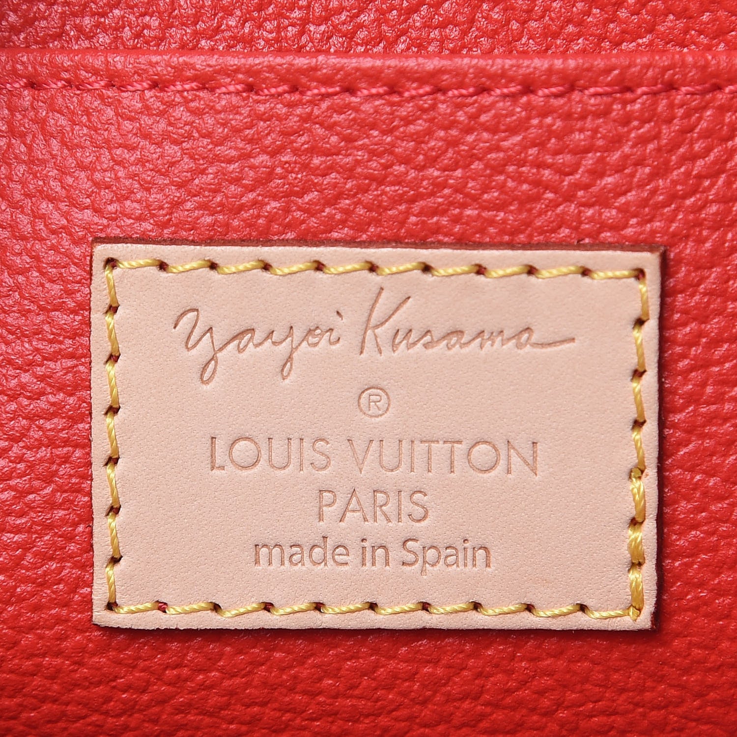 Louis Vuitton Monogram Kusama Pumpkin Dots Cosmetic Pouch Red 6 of 8