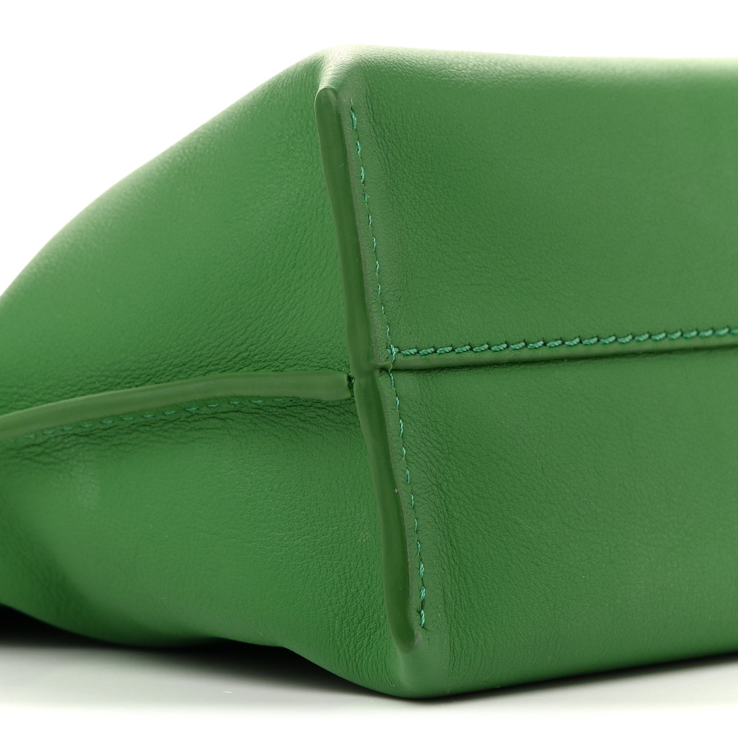 x SUNA FUJITA Nappa Bunny Mini Flamenco Knot Clutch Tropical Green