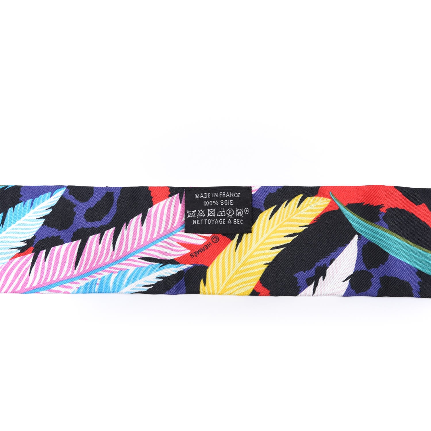 Hermes Silk Jaguar Quetzal Twilly Vert Rouge Rose 2 of 4