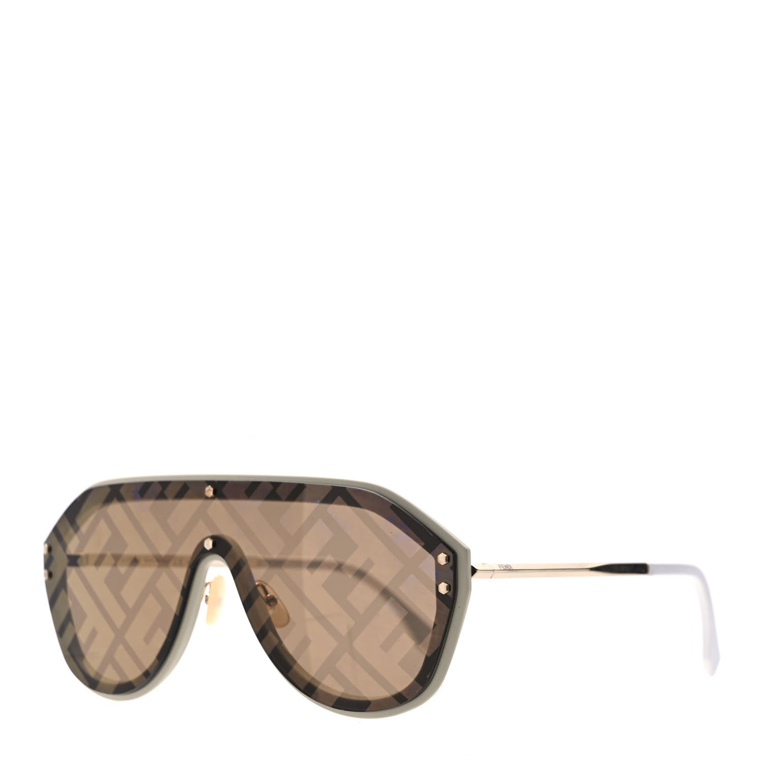 Fendi FF Fabulous Shield Sunglasses FF M0039/G/S Black 1 of 8