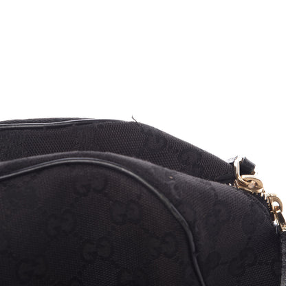 Gucci Monogram Web Large Horsebit Satchel Chain Black 8 of 15