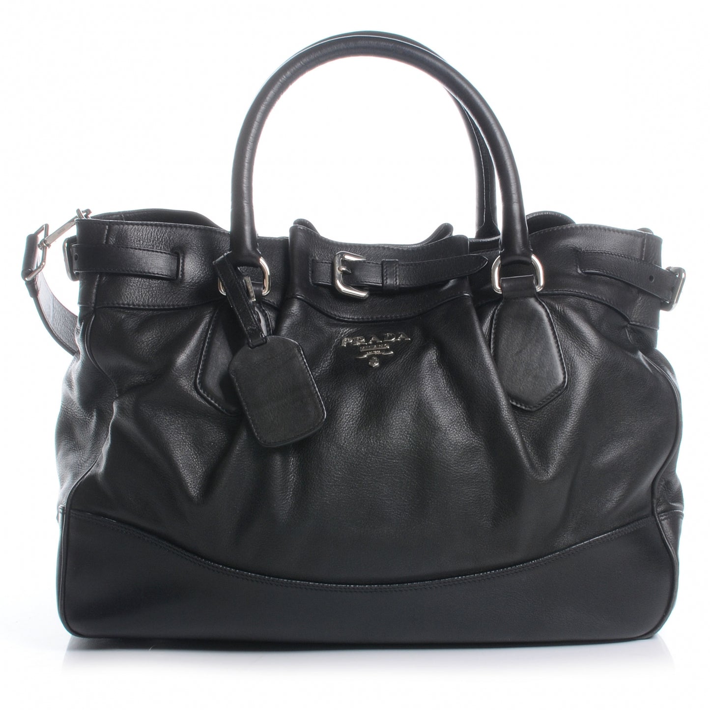 Vitello Soft Shopping Tote Nero Black