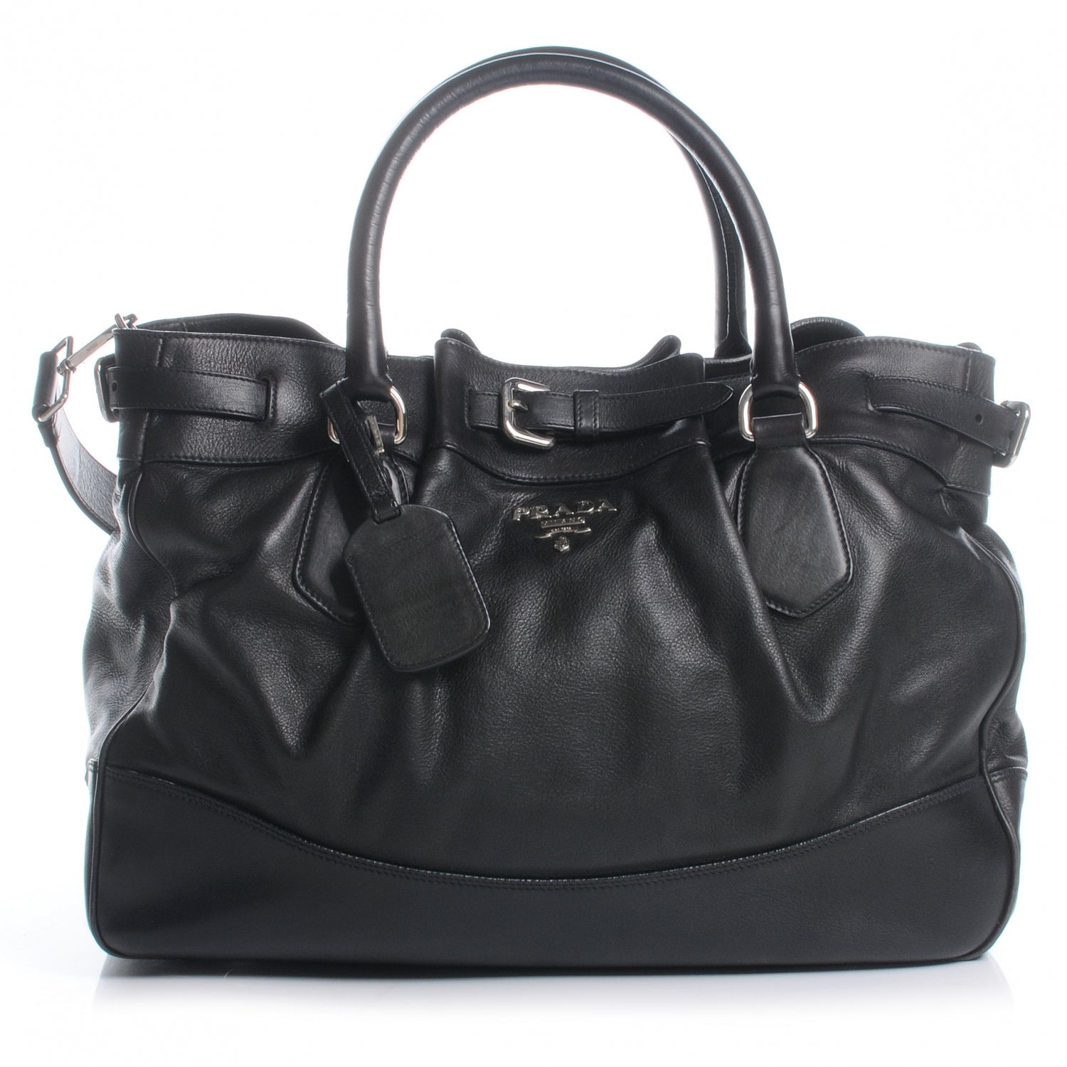 Prada Vitello Soft Shopping Tote Nero Black 1 of 9