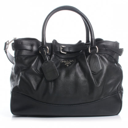 Prada Vitello Soft Shopping Tote Nero Black 1 of 9