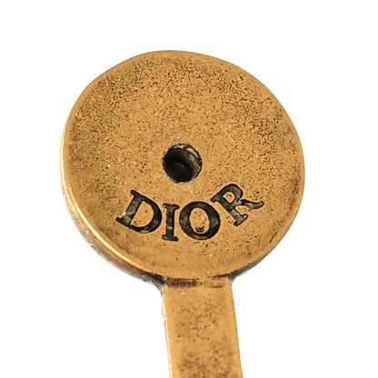 Christian Dior Metal Crystal J'Adior Earrings Aged Gold 4 of 4