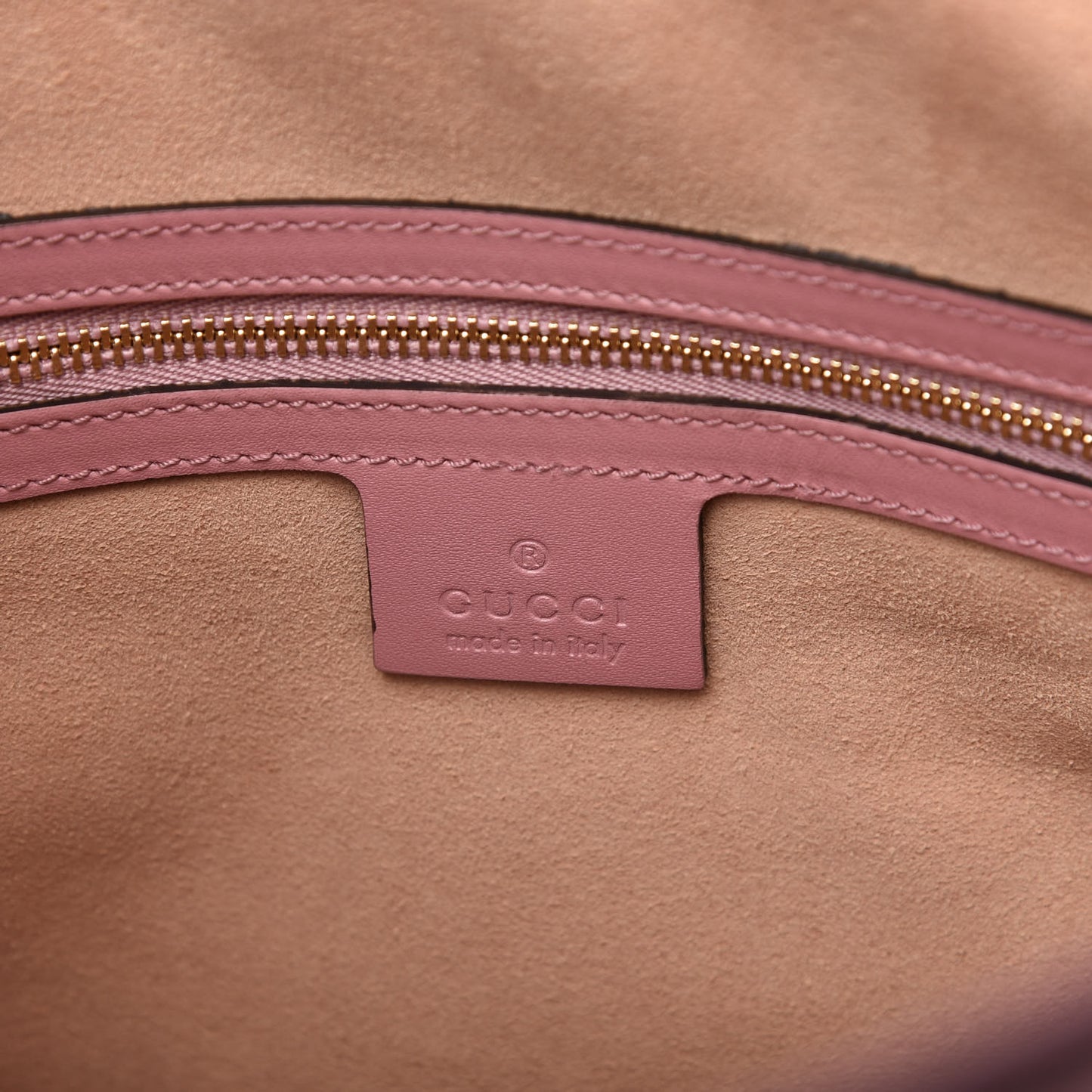 Guccissima Signature Linea A Foldover Tote Rose Baby Candy