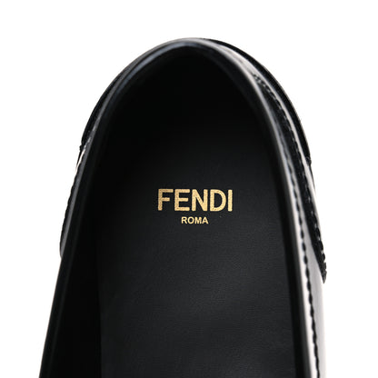 Fendi Vitello Logo Loafers 39 Black 9 of 11