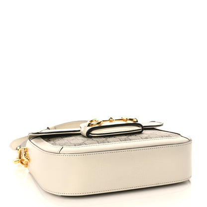 Gucci GG Supreme Monogram Web Mini Horsebit 1955 Shoulder Bag Beige Mystic White 4 of 10