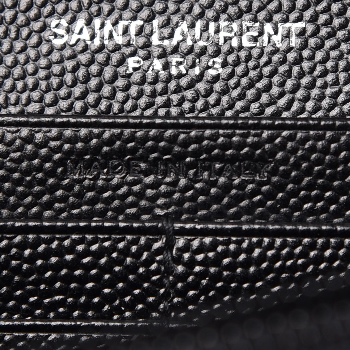 Grain De Poudre Matelasse Chevron Monogram Chain Wallet Black