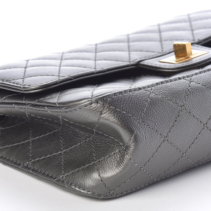Chanel Metallic Calfskin Quilted 2.55 Reissue 225 Flap Charcoal 10 of 14