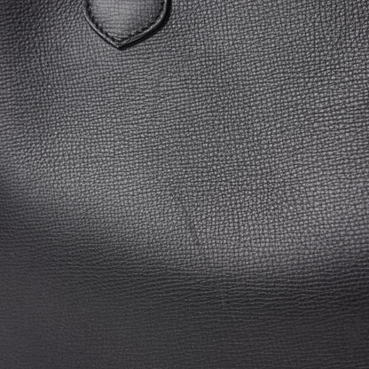 Burberry Grainy Calfskin House Check Large Banner Tote Black 9 of 12