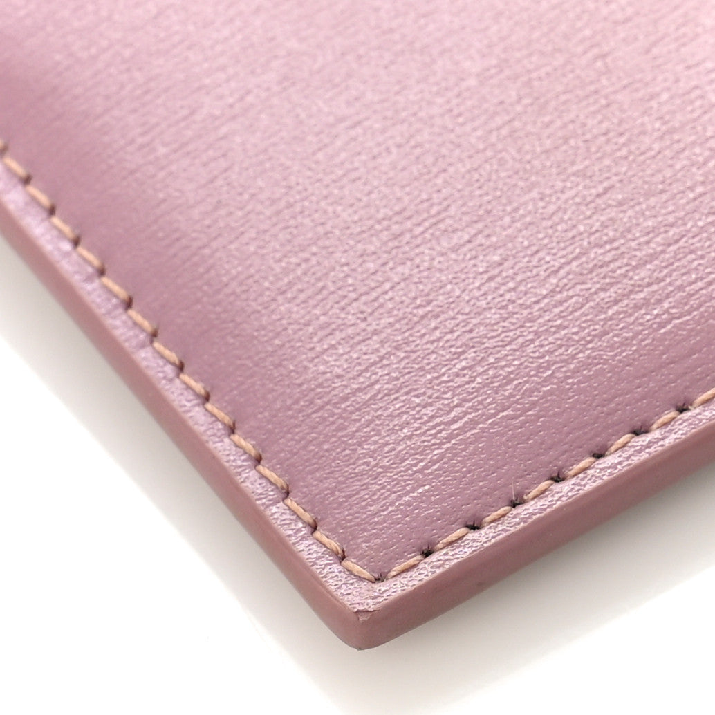 Celine Shiny Calfskin Triomphe Card Holder Petal 7 of 9