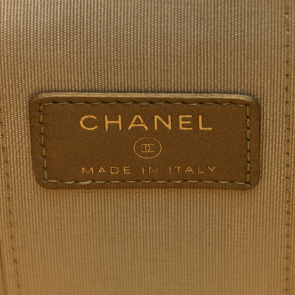 Chanel Lambskin Quilted Pearl Crush Mini Vanity Case With Chain Blue 6 of 11