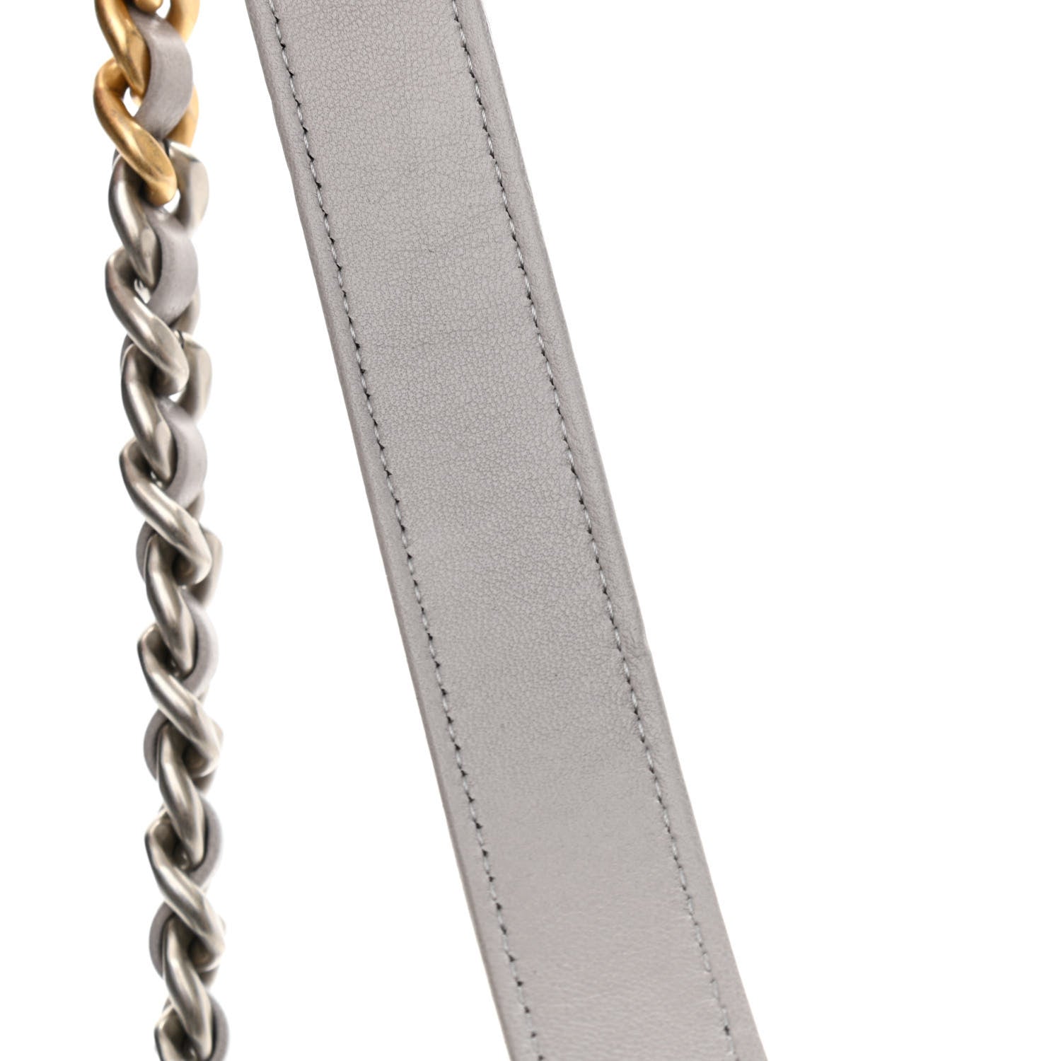 Chanel Lambskin Quilted Chanel 19 Wallet On Chain WOC Grey 13 of 13