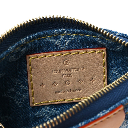 Louis Vuitton Monogram Denim Key Pouch Denim Blue 6 of 7