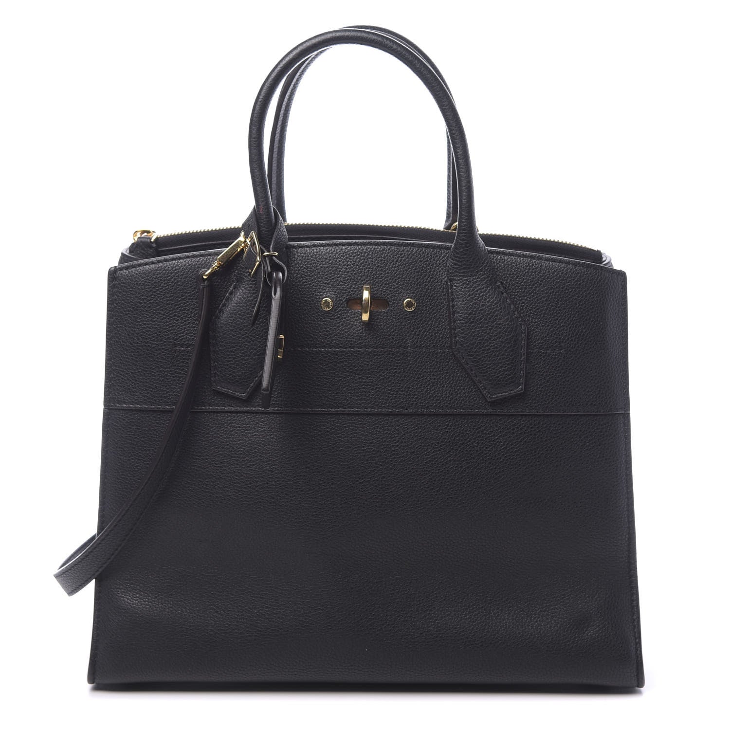 Louis Vuitton Taurillon City Steamer MM Black 1 of 9
